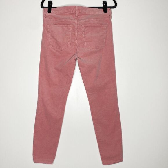 J. Crew 2022 Pink Mid-rise Skinny Corduroy Pant Women's Size 28 - Picture 7 of 8